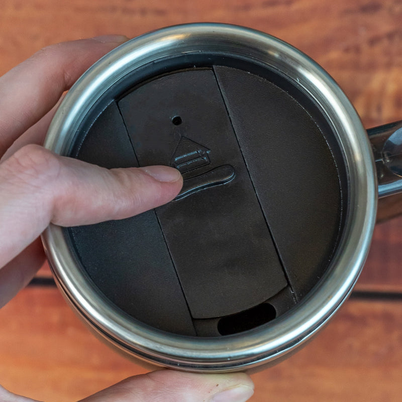 Caneca Térmica em Aço Inox de 400ml com Tampa Coffee Time