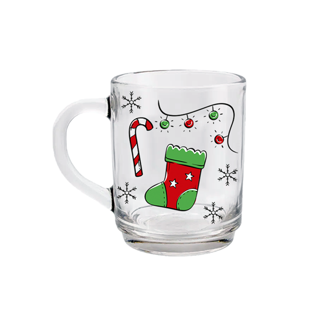 Caneca de Vidro Natal Mágico - Meia