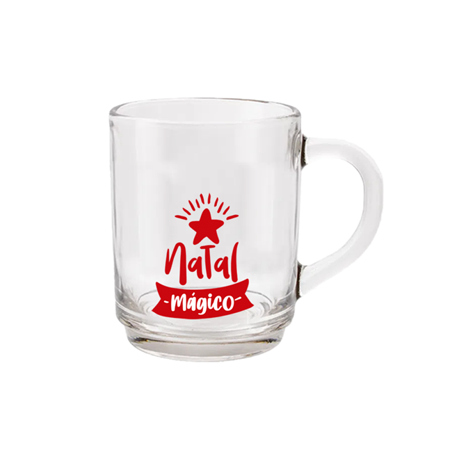 Caneca de Vidro Natal Mágico - Meia